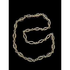 Vintage MMA Metroplitan Museum Art Renaissance Revival Chain Gold Plate Necklace